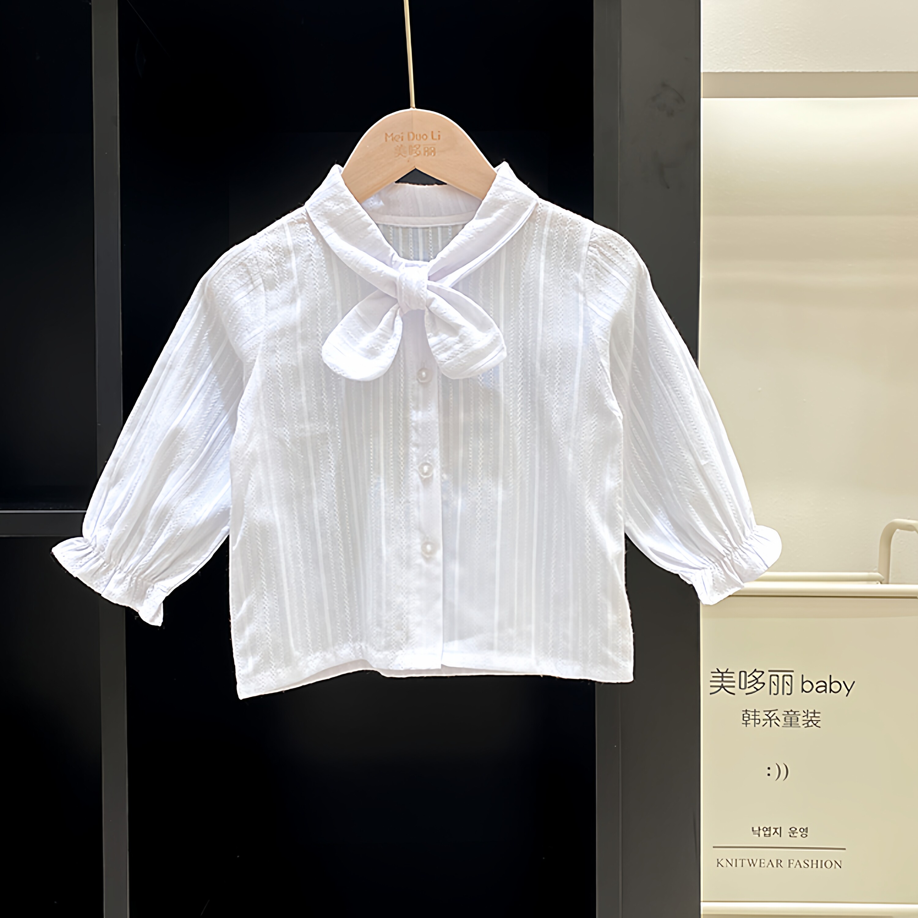 1-4岁女宝宝婴幼儿春秋款学院衬衫