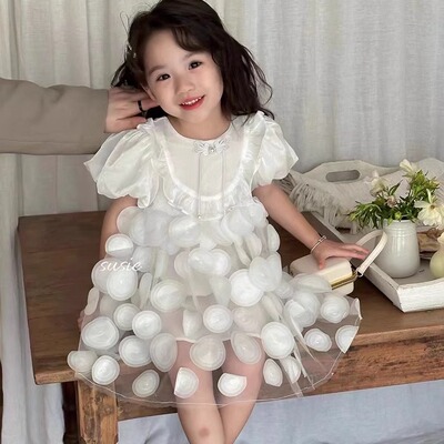 Susie夏装新款女童装宝宝小童中国风复古旗袍裙连衣裙公主裙纱裙