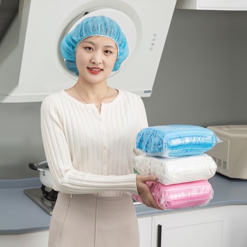一次性帽子头套无纺布厨师帽医生防尘卫生食品帽餐饮网帽厨房用帽