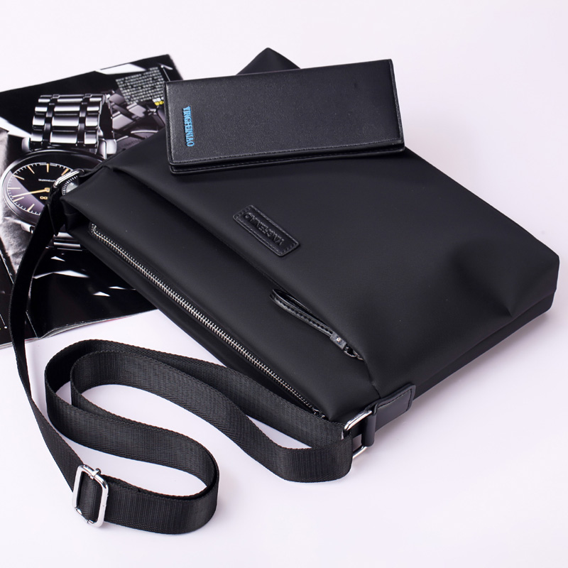 新款单肩包男包休闲包牛津布包斜挎包包小包帆布包横款男包包潮纺