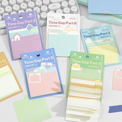 NOTE FOR组合便签本时间缝隙彩色文件夹清单备忘留言索引便签纸