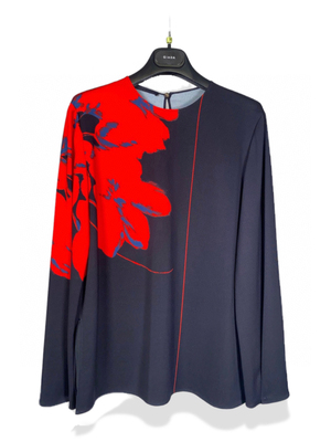 迦达GIADA米兰专柜代购女式24早秋长袖花卉印花勿忘我衬衫