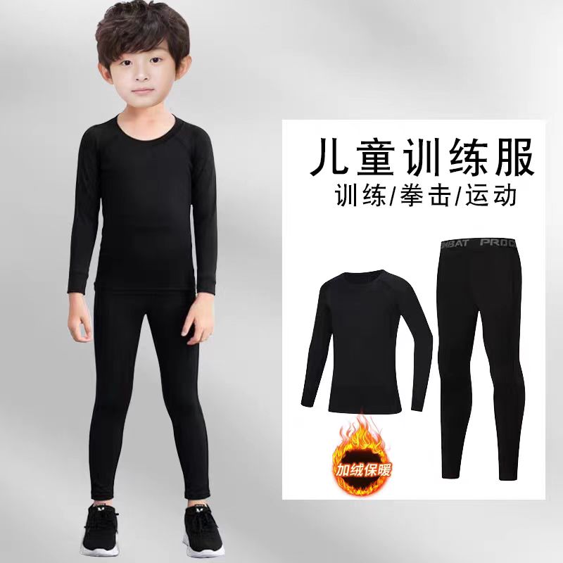 秋冬季长袖拳击加绒健身服