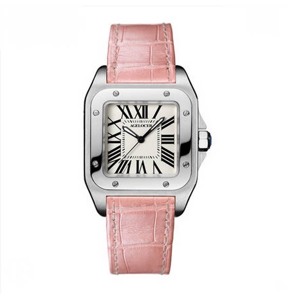 新款山度士手表经典复古罗马男表女表皮带 休闲男装对表新款腕表