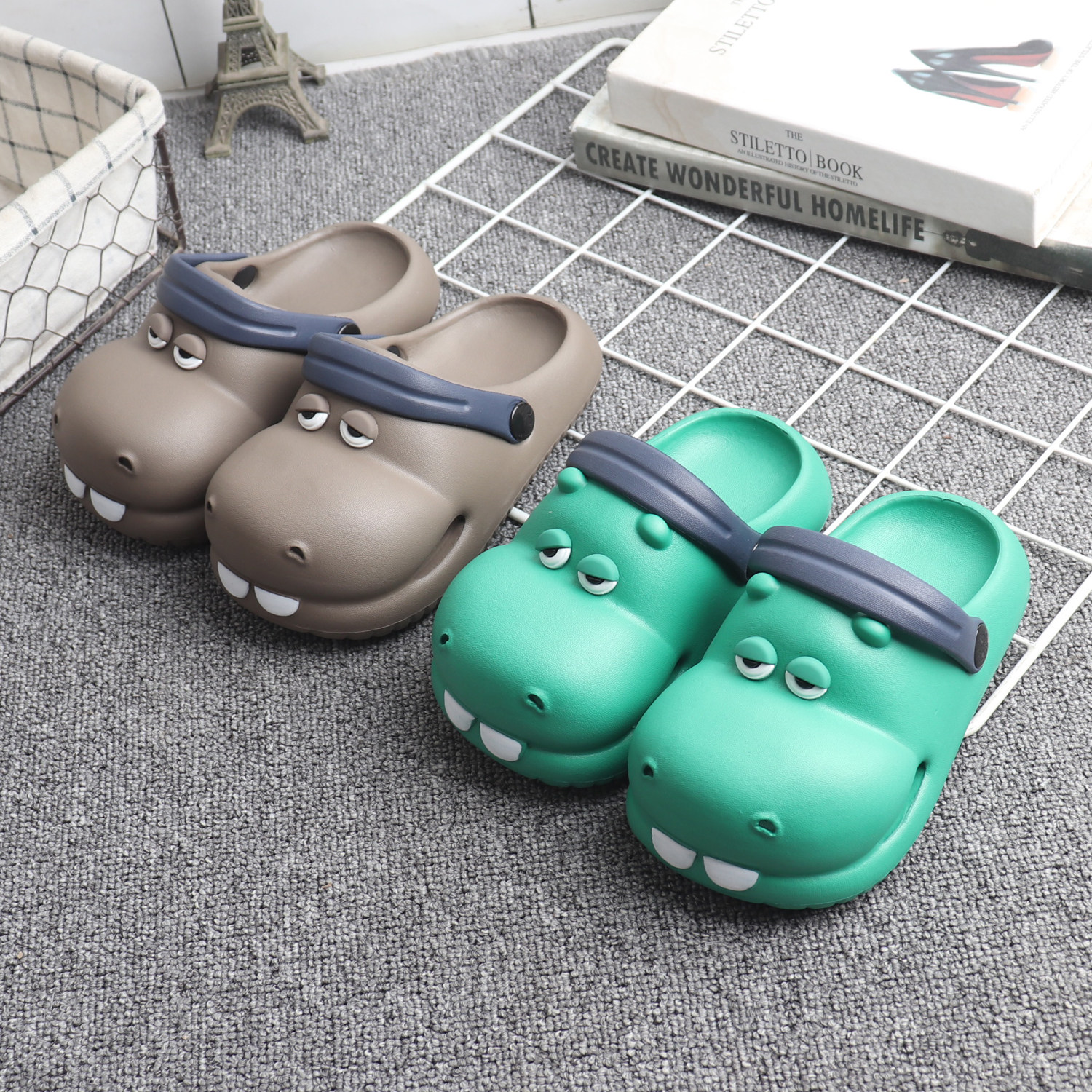 丑萌卡通河马儿童凉拖鞋女小孩居家外穿男童可爱沙滩凉鞋搞怪防滑,居家布艺,居家亲子拖鞋,淘宝优惠券,粉丝福利购,淘宝优惠卷