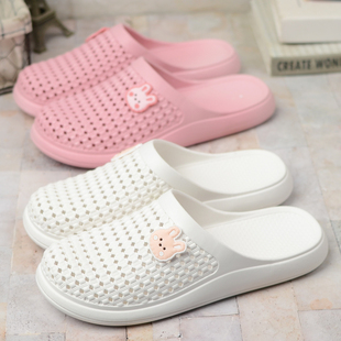 夏天可爱卡通小兔包头女生凉拖鞋镂空洞洞鞋防水防滑沙滩鞋花园拖