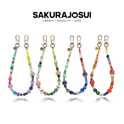SAKURAJOSUI【南法印象】莫奈梵高主题手机链 掐丝珐琅串珠包挂链