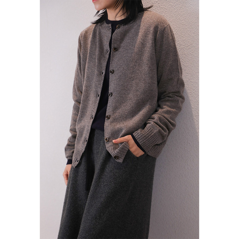 东雍 不违初心 简约百搭圆领加密螺纹收腰单排扣长袖羊绒针织开衫,女装/女士精品,羊绒衫,淘宝优惠券,粉丝福利购,淘宝优惠卷