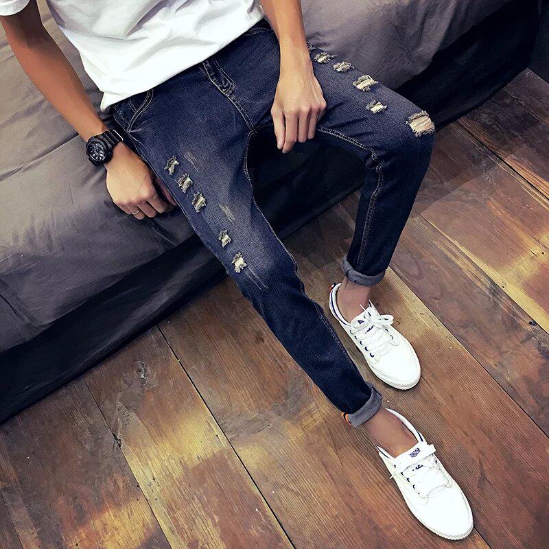 Jeans pour adolescent pieds Slim pour Quatre saisons - Ref 1464693 Image 1