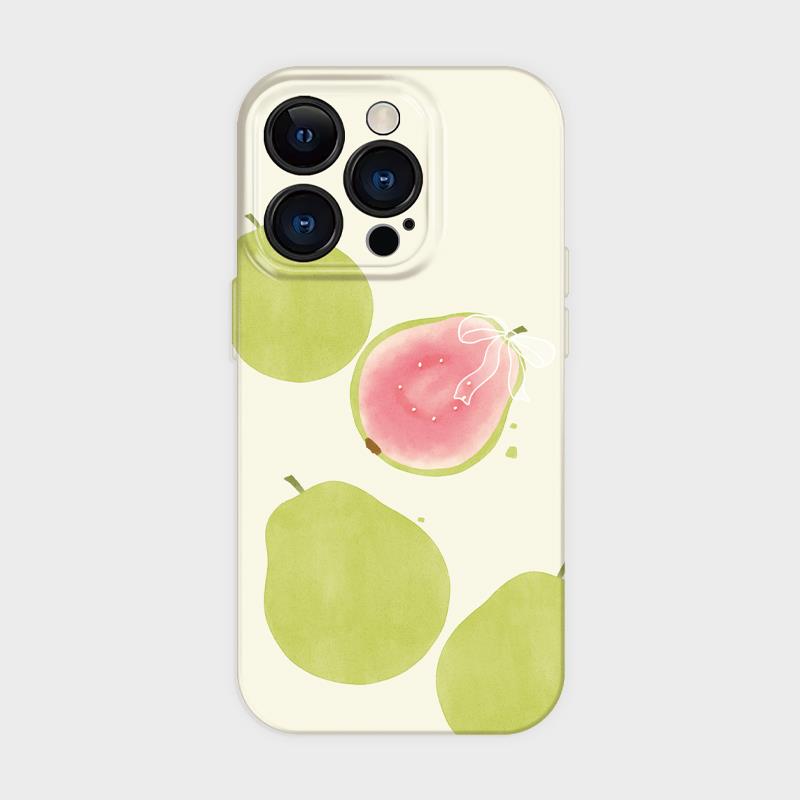 粉心芭乐~适用iPhone16promax手机保护壳小米15简约小清新14艺术设计感13美术生小众ins风12华为pur