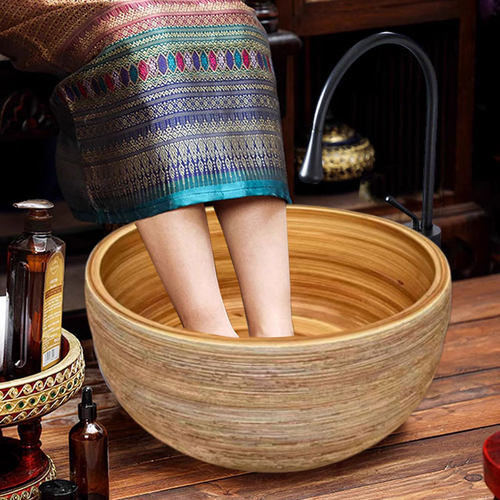 圆形加高泡脚盆家用陶瓷足浴盆