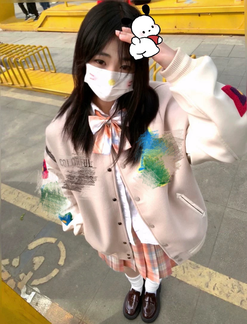 24秋新款刺绣夹克A C款美式棒球服1408-JK508-P90图片