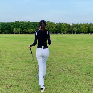 女士球裤 加绒长裤 女裤 golf服装 子女 春夏季 女女士裤 高腰高尔夫女装