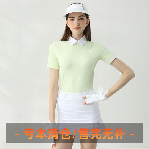 弹力透气夏季短袖短裙高尔夫套装