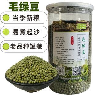 老品种毛绿豆新货沂蒙山区农家种植无抛光农家自种笨绿豆 罐装