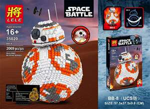 将牌35020LELE新款星球大战 拼装积木UCSQ版BB-8益智玩具塑料拼插