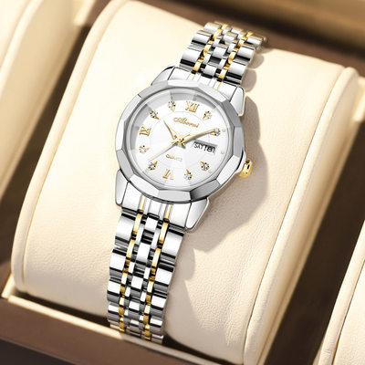 亚铂尼品牌手表石英表跨境腕表双历爆款防水女士手表
