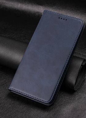 适用夏普SHARP Aquos Sense3/Sense3 Lite/Sense3 basic/Android One S7/SH-02M/SHV45商务款强磁小牛纹皮套