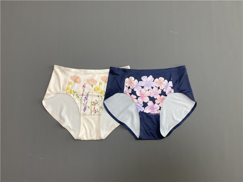 女士弹力三角内裤无痕印花