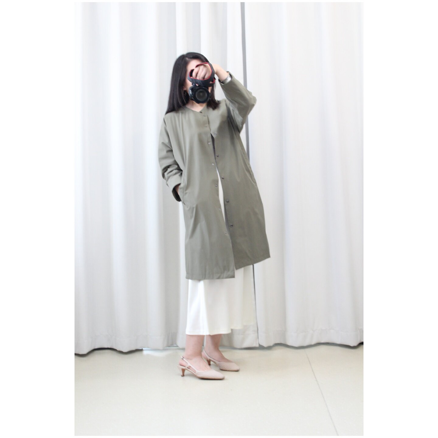 日系轻暖女士风衣羽绒填充