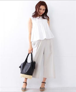 衬衫 女士无袖 BEAMS新入荷客供高支纯棉小可爱娃娃衫 RAY