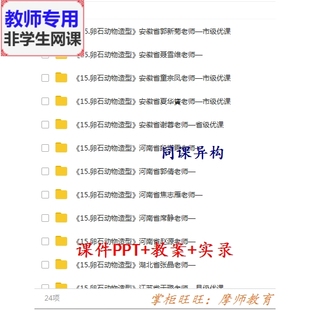 人美版美术三下《卵石动物造型》公开课全套课件教案PPT视频教师