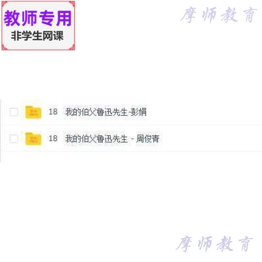 人教版语文六上:我的伯父鲁迅先生公开课课件教案+PPT+视频教师用