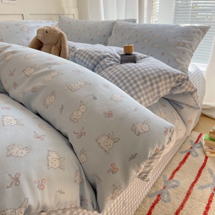 单品卡通少女心全棉单件被套纯棉单人宿舍150x200cm双人200x230cm