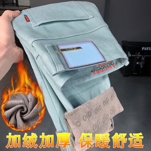 加绒牛仔裤男款2026新款冬加厚今年流行爆款男裤修身男士冬装裤子