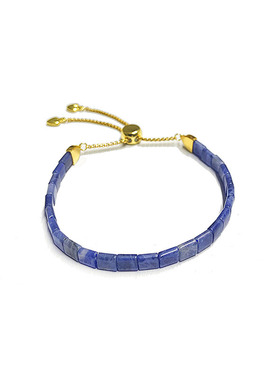 原创蓝纹石蓝色苏打石小方块手链细手串能量石小众原创设计蓝色系