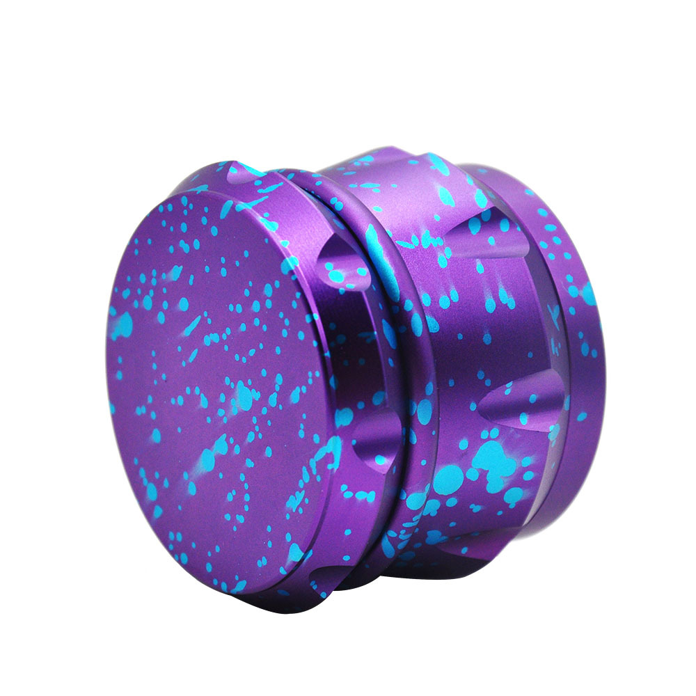 新款炫彩金属航空铝磨烟器鼓形 直径63mm四层 碎烟器Herb Grinder