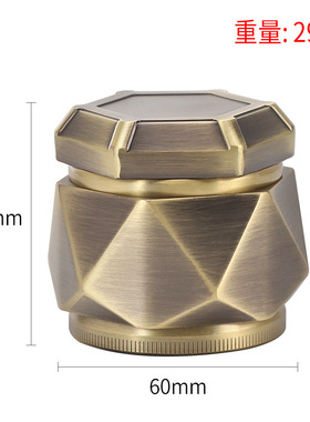 跨境新款磨烟器菱形63mm锌合金四层多色手动碎烟草研磨器Grinder