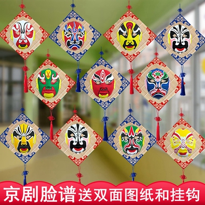 幼儿园走廊区角特色京剧脸谱创意