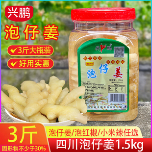 兴鹏泡仔姜1.5kg瓶装 家用商用泡姜四川老坛泡菜腌制生姜炒菜嫩姜