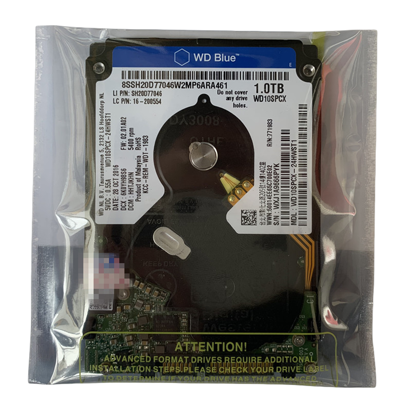 PMR垂直全新西数1T笔记本电脑硬盘WD10SPCX机械2.5寸西部数据7MM