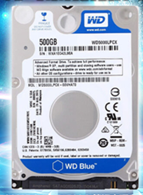 全新2.5寸500G笔记本电脑硬盘机械WD西部数据7MM厚度蓝盘SATA串口