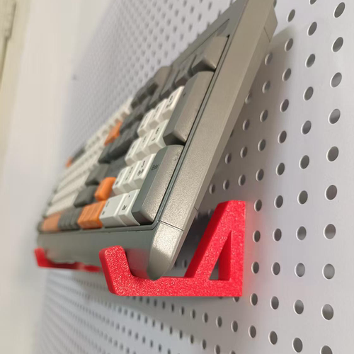 圆孔洞洞板配件电脑键盘支架电竞收纳挂钩展示架墙上倾斜架托壁挂