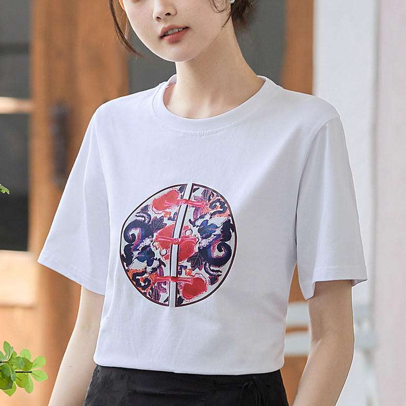 纯棉短袖t恤女2025年新款夏季宽松大码体恤韩版休闲打底上衣t桖潮