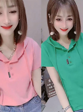 短袖韩版常规连帽南韩棉女批发价