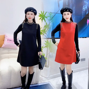 百搭女打底T恤重工气质显瘦砍袖 时尚 新款 裙2024年春季 连衣裙 套装