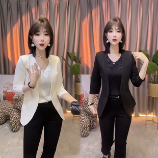 新款 网红抖音同款 修身 小西服2024年春季 名媛女外套 高级感轻奢时尚