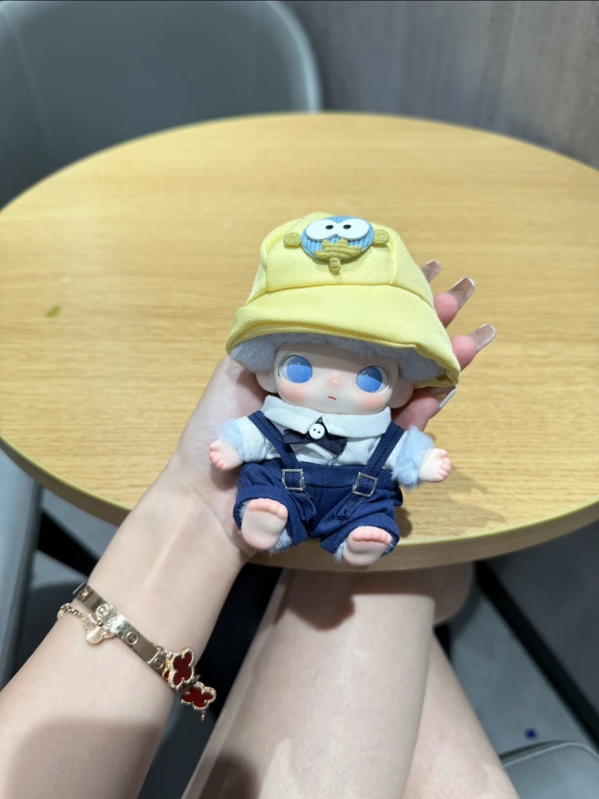 dimoo新生日记娃衣  新生日记dimoo小熊帽可爱背带裤套装 现货