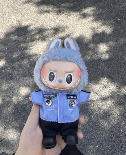 少量现货】labubu娃衣警察制服衣服套装一二三代通用服装公仔着替