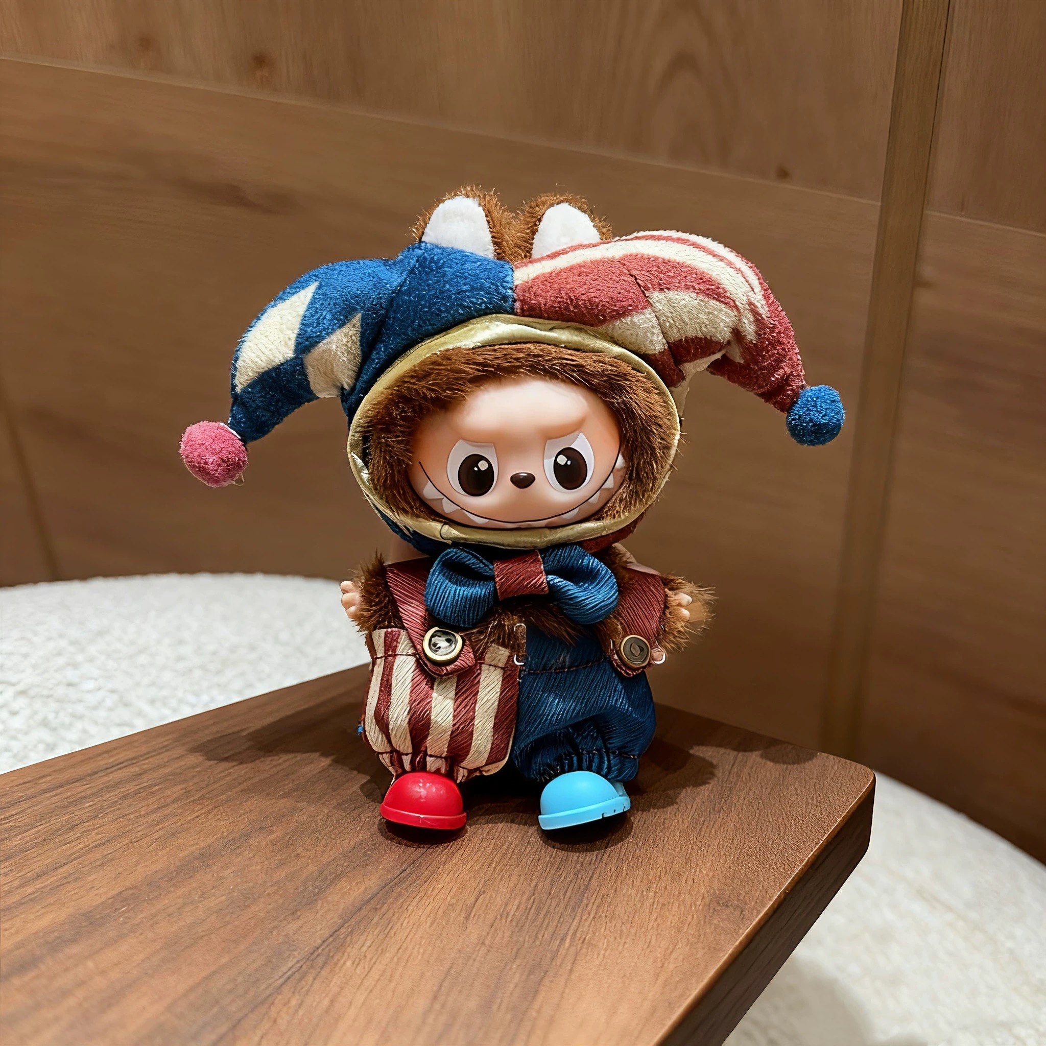 Labubu可爱抛球小丑三件套挂件4代labubu心底密码娃衣