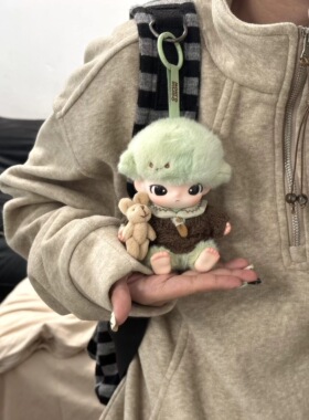 适配dimoo新生日记冬日氛围10cm娃衣服毛绒公仔玩偶挂件服装着替