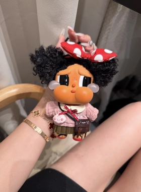 （不含娃）CRYBABY哭娃度假搪胶娃衣 毛绒沙滩小憩娃衣裙子套装