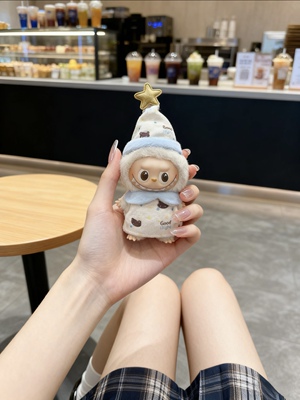labubu4.0娃衣拉布布四代心底密码衣服迷你小熊睡衣可爱帽子着替