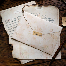 森屿叶复古信封信纸套装高级情侣告白手写情书送女友信笺贺卡特厚