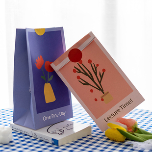 森屿叶节日礼盒袋子生日礼品袋礼物纸袋烘焙零食纸盒平口袋手提袋