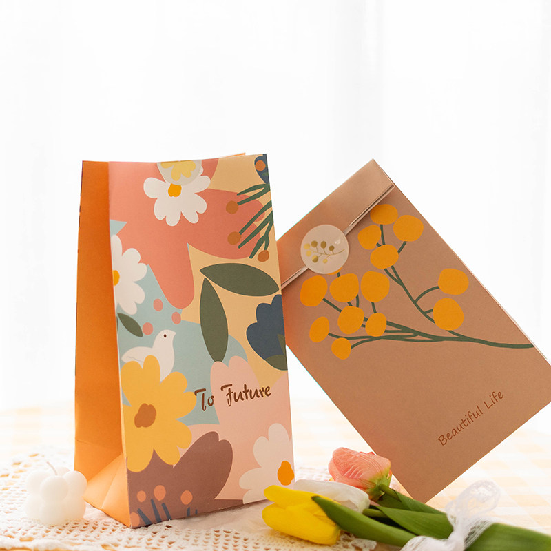 森屿叶520节日礼物包装袋手拎袋生日礼品袋子儿童糖果烘焙平口袋